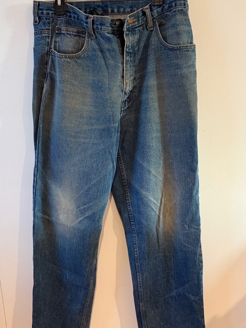 Eddie Domani, Classic Men's Straight Jeans in Faded Blue, 34/34